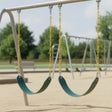 2 Pack Heavy Duty Playground Swing Seats with 66 Inch Plastic Coated Chains for Outdoor Backyard Play