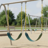 2 Pack Heavy Duty Playground Swing Seats with 66 Inch Plastic Coated Chains for Outdoor Backyard Play