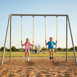 2 Pack Heavy Duty Playground Swing Seats with 66 Inch Plastic Coated Chains for Outdoor Backyard Play