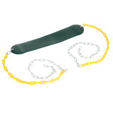 2 Pack Heavy Duty Playground Swing Seats with 66 Inch Plastic Coated Chains for Outdoor Backyard Play - Close-Up Angle