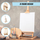 Tabletop Easel Wood Studio H-Frame Artist Art Display Painting Shop Tripod Stand Wedding - Close-Up Angle