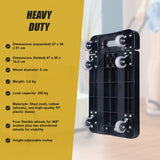 Foldable Hand Flatbed Trolley Cart 6 x 360 Degree Rotating Wheels with Maximum Load 200Kg - Side View