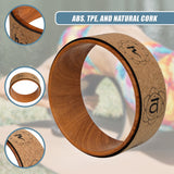Yoga Pilates Wheel Cork Circle Prop Back Chest Hips Abdomen Stretch Roller - Close-Up Angle