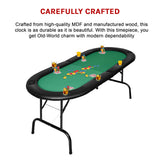 185cm 8 Player Folding Poker Blackjack Table with Cup Holder - Close-Up Angle