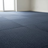 5m2 Box of Premium Carpet Tiles Commercial Domestic Office Heavy Use Flooring Blue - Rear View
