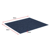 5m2 Box of Premium Carpet Tiles Commercial Domestic Office Heavy Use Flooring Blue - Low Angle