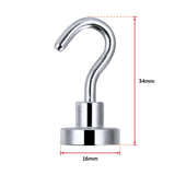 10x Strong Rare Earth N38 Neodymium Magnetic Hanger Holder 10kg Magnet Hooks - Extra Image