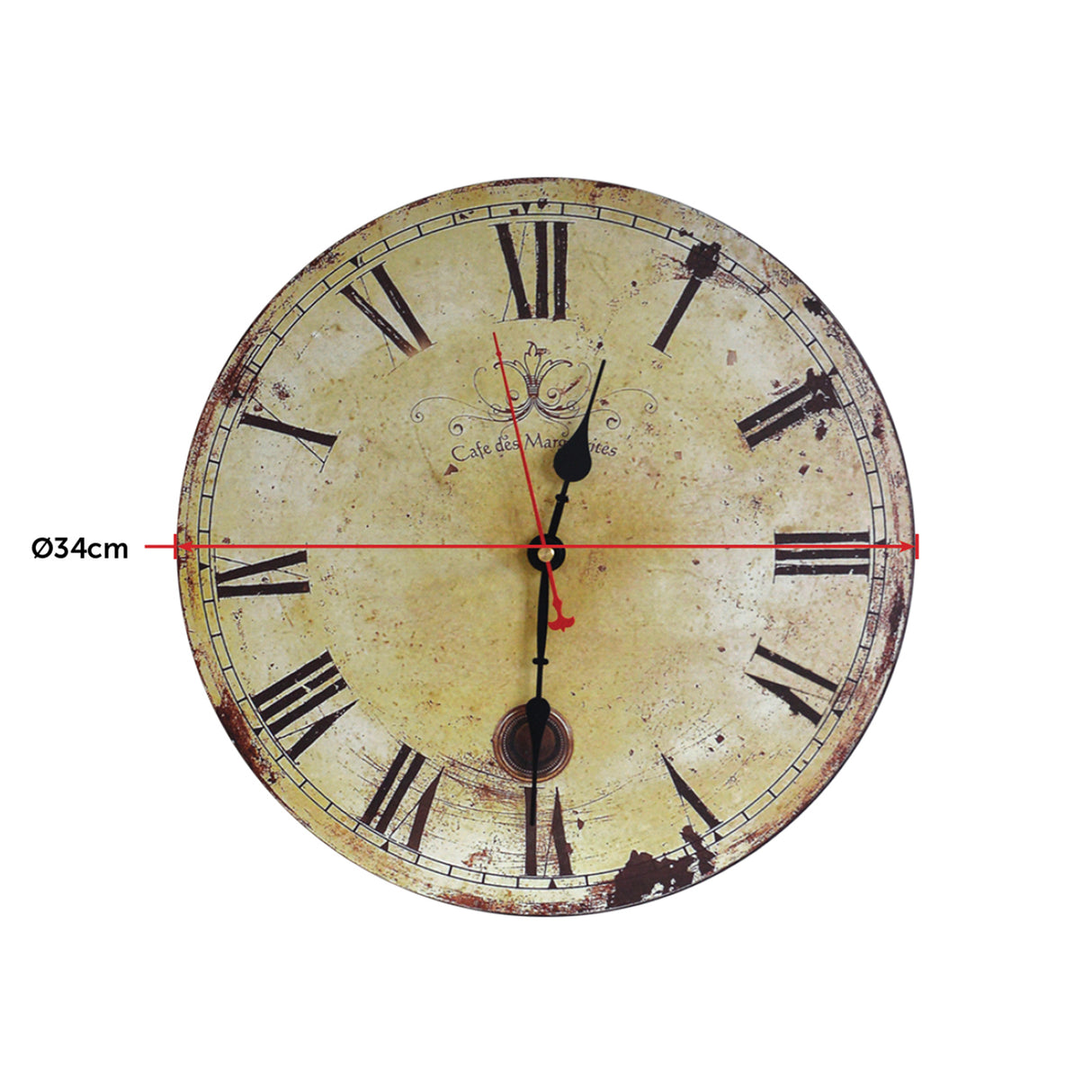 Large Vintage Wall Clock Kitchen Office Retro Timepiece