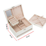 Jewellery Storage Box Girls Rings Necklaces Display Organiser Storage Case - Extra Image