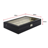 Watch Box - 24 Slot Luxury Display Case With Framed Glass Lid - Extra Image