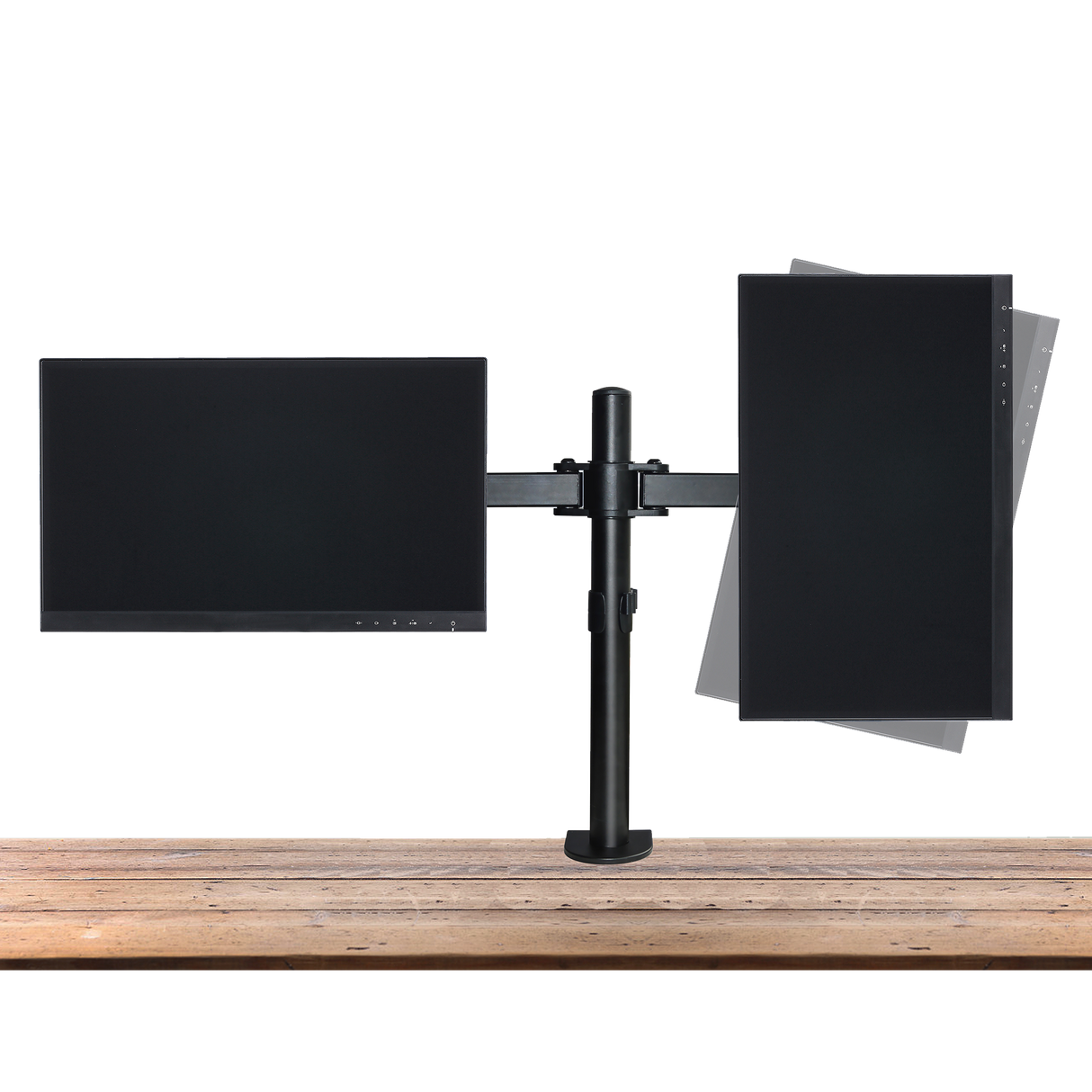 Dual LCD Monitor Desk Mount Stand Adjustable Fits 2 Screens Up To 27"
