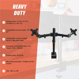 Dual LCD Monitor Desk Mount Stand Adjustable Fits 2 Screens Up To 27