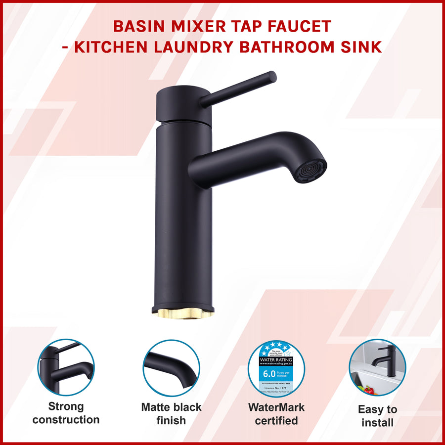 Basin Mixer Tap Faucet -Kitchen Laundry Bathroom Sink