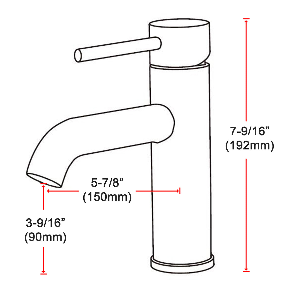 Basin Mixer Tap Faucet -Kitchen Laundry Bathroom Sink