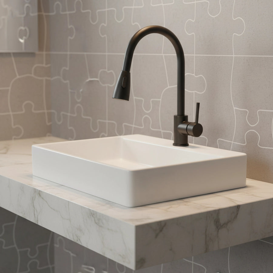 Basin Mixer Pull-Down Tap Faucet -Kitchen Laundry Bathroom Sink