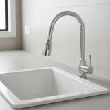 Basin Mixer Pull-Down Tap Faucet -Kitchen Laundry Bathroom Sink - Close-Up Angle