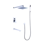 8" Rain Shower Head Straight Wall Arm Mixer Set Wall Bath Spout Outlet Tap