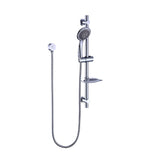 Hand Held Shower Rail Soap Dish Bathroom Set - Front View