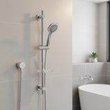 Hand Held Shower Rail Soap Dish Bathroom Set - 45-Degree Angle