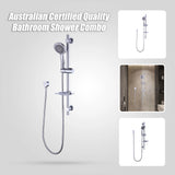 Hand Held Shower Rail Soap Dish Bathroom Set - Low Angle
