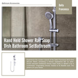Hand Held Shower Rail Soap Dish Bathroom Set - Extra Image