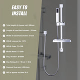 Hand Held Shower Rail Soap Dish Bathroom Set
