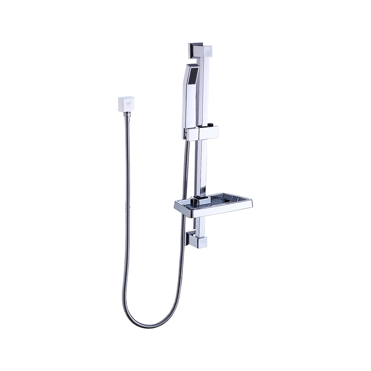 Hand Held Shower Rail Soap Dish Bathroom Set