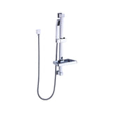 Hand Held Shower Rail Soap Dish Bathroom Set - Top-Down View
