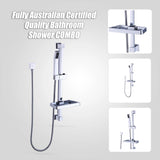 Hand Held Shower Rail Soap Dish Bathroom Set - Close-Up Angle