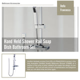 Hand Held Shower Rail Soap Dish Bathroom Set - Low Angle