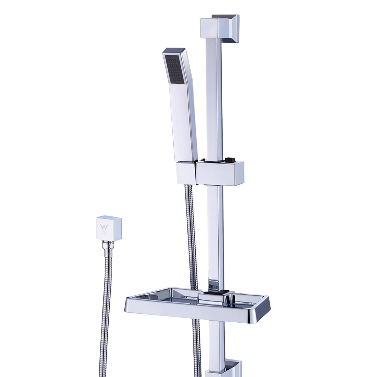 Hand Held Shower Rail Soap Dish Bathroom Set