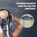 200mm Shower Head Round 304SS Electroplated Matte Black Finish - Front View