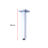 Shower Head Arm Wall Connector Square Bathroom Rainforest ShowerHead - Extra Image