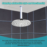 Shower Head Arm Wall Connector Square Bathroom Rainforest ShowerHead - Top-Down View