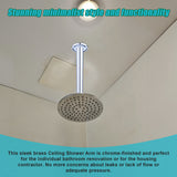 Shower Head Arm Wall Connector Round Bathroom Rainforest ShowerHead - 45-Degree Angle
