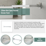 228mm Bath Spout Polished Chrome Finish - Extra Image