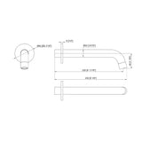 220mm Bath Spout in Polished Chrome Finish