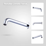220mm Bath Spout in Polished Chrome Finish - Low Angle