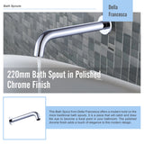 220mm Bath Spout in Polished Chrome Finish - Extra Image