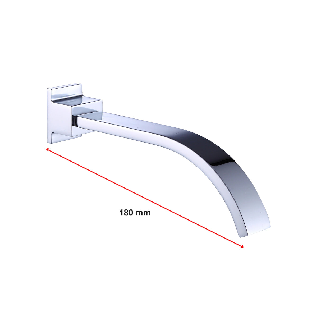 180mm Bath Spout Polished Chrome Finish