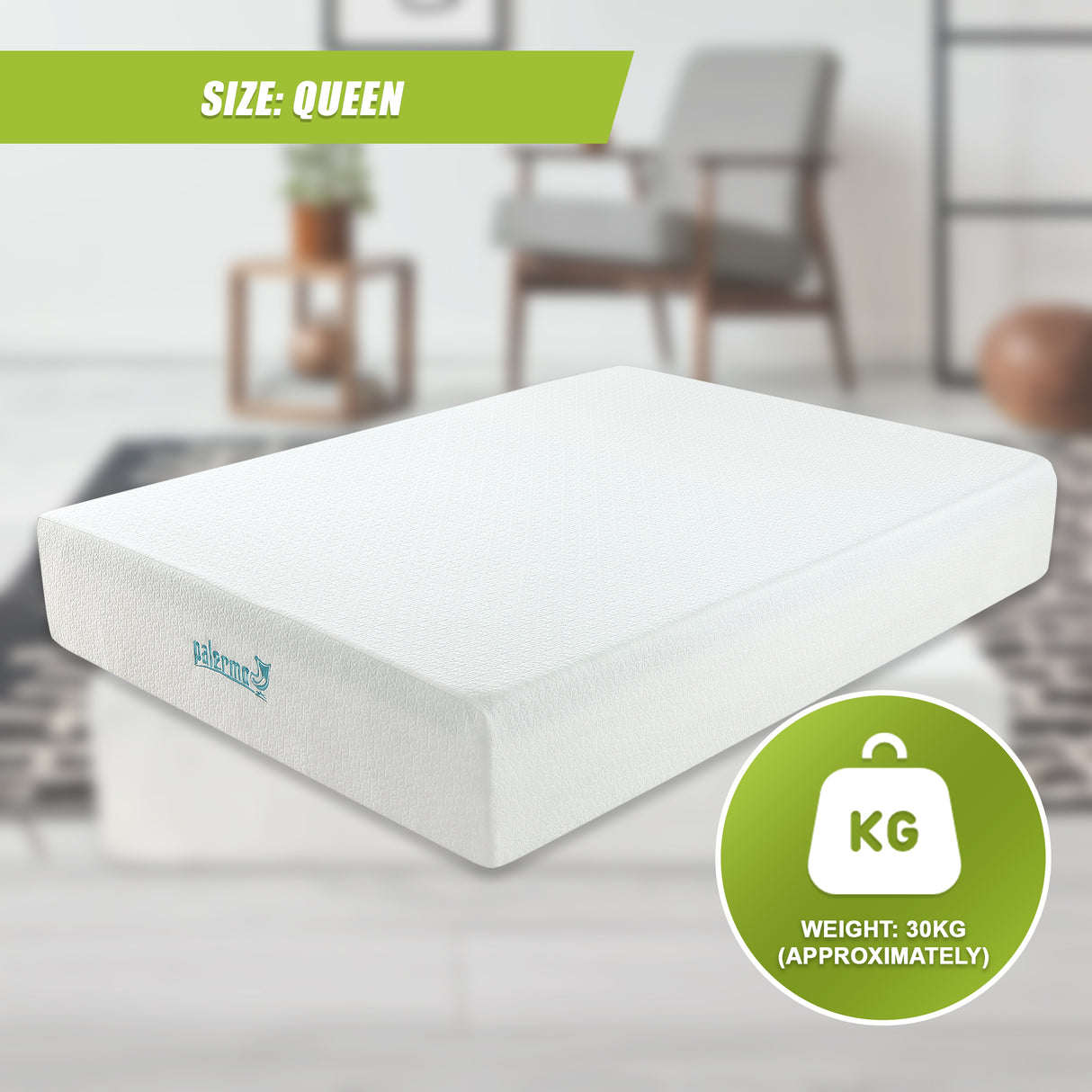 Queen 30cm Green Tea Memory Foam Mattress &ndash; Cooling Comfort with CertiPUR-US&reg; Certified Foam