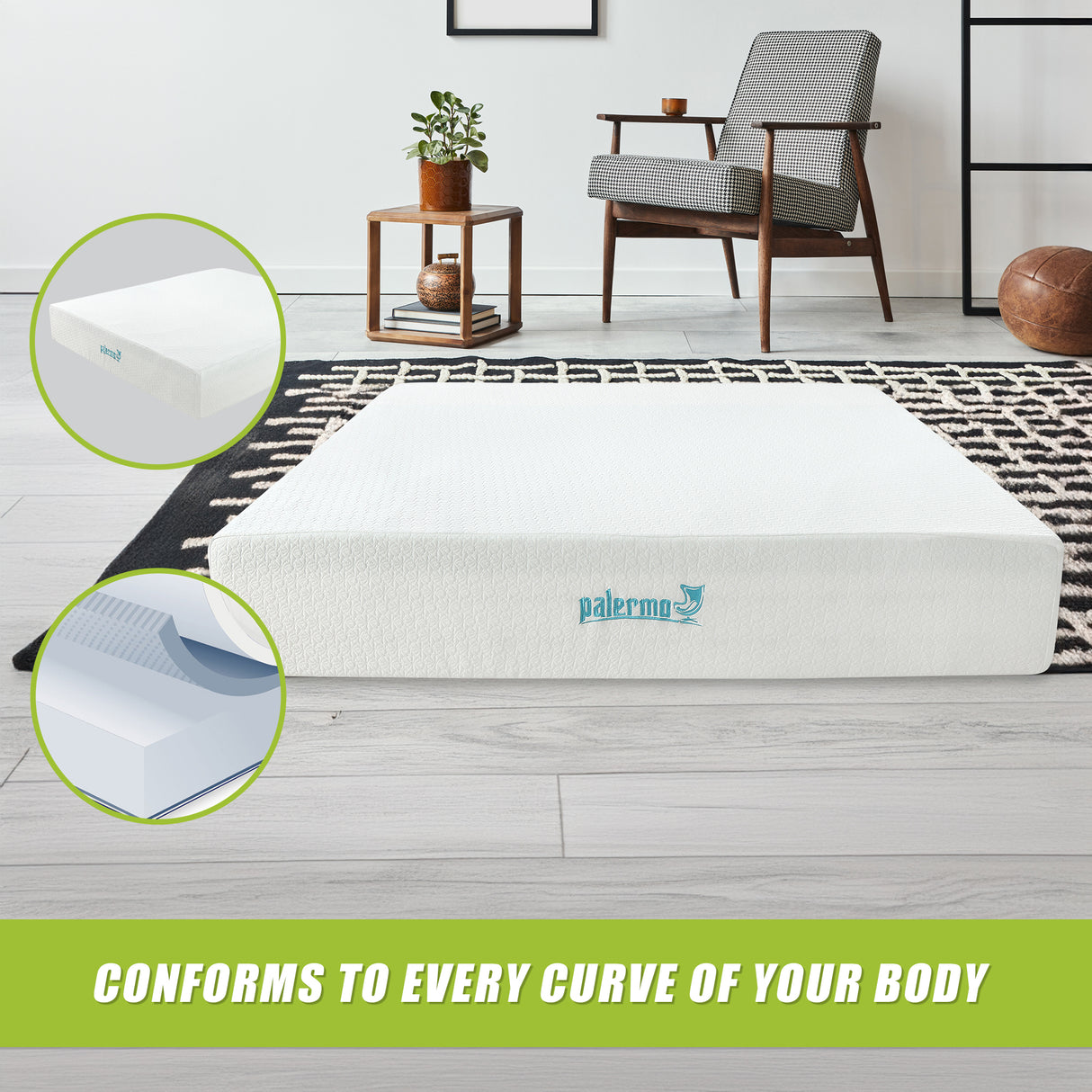 King 30cm Green Tea Memory Foam Mattress &ndash; Cooling Comfort with CertiPUR-US&reg; Certified Foam