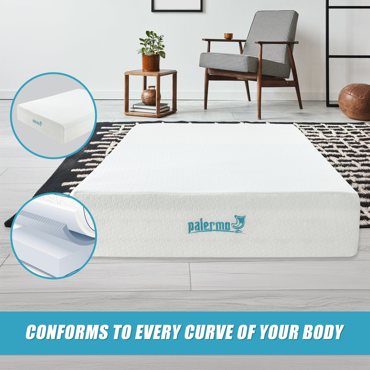 Double 30cm Green Tea Memory Foam Mattress &ndash; Cooling Comfort with CertiPUR-US&reg; Certified Foam