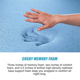 Double 30cm Green Tea Memory Foam Mattress &ndash; Cooling Comfort with CertiPUR-US&reg; Certified Foam - Rear View