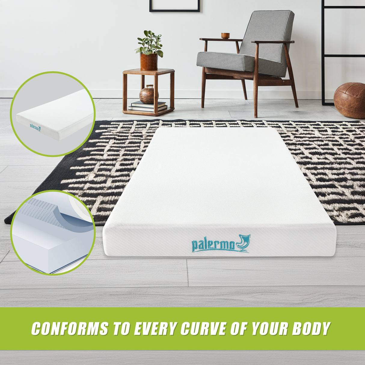 King Single Green Tea Memory Foam Mattress &ndash; Cooling Comfort with CertiPUR-US&reg; Certified Foam