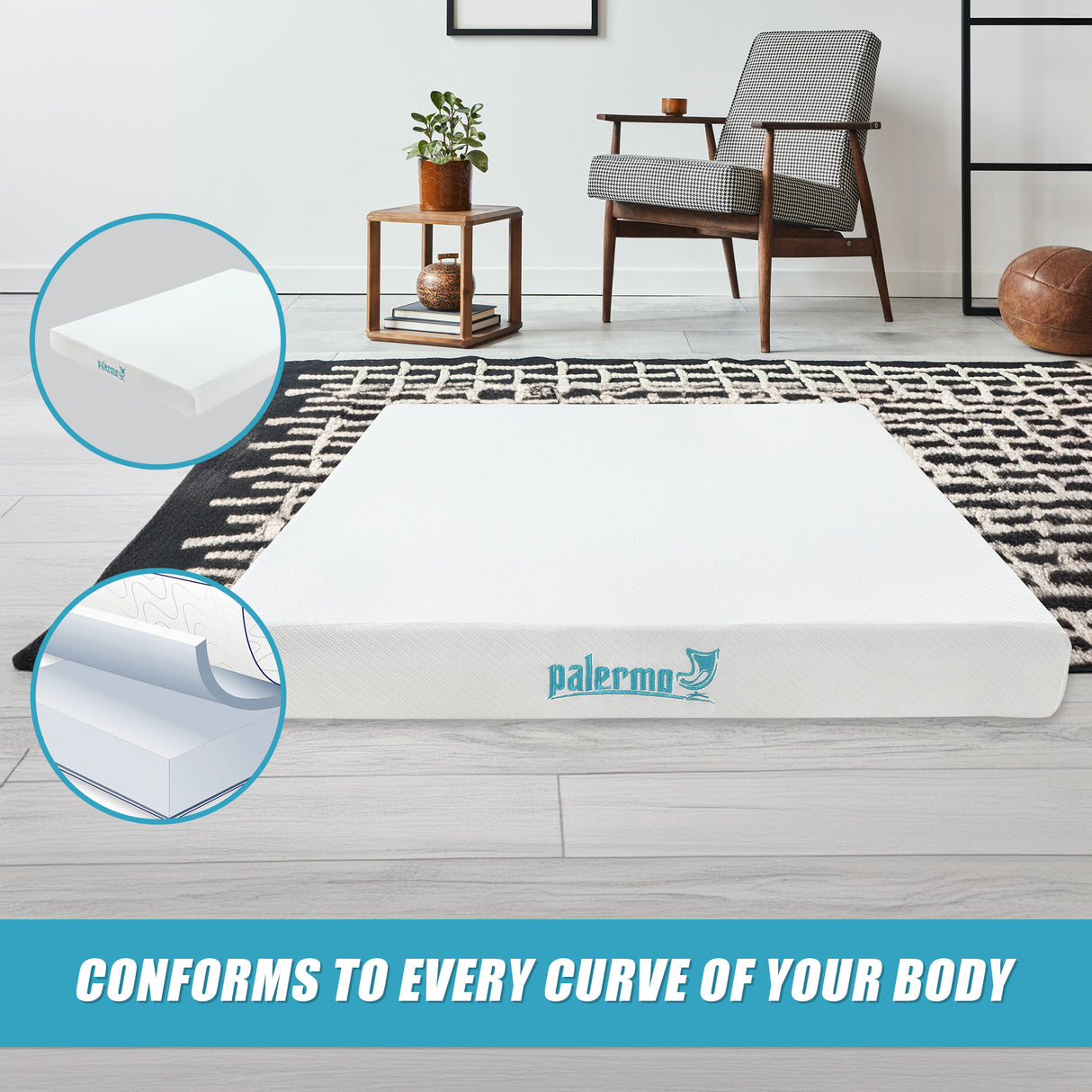 Double Green Tea Memory Foam Mattress &ndash; Cooling Comfort with CertiPUR-US&reg; Certified Foam