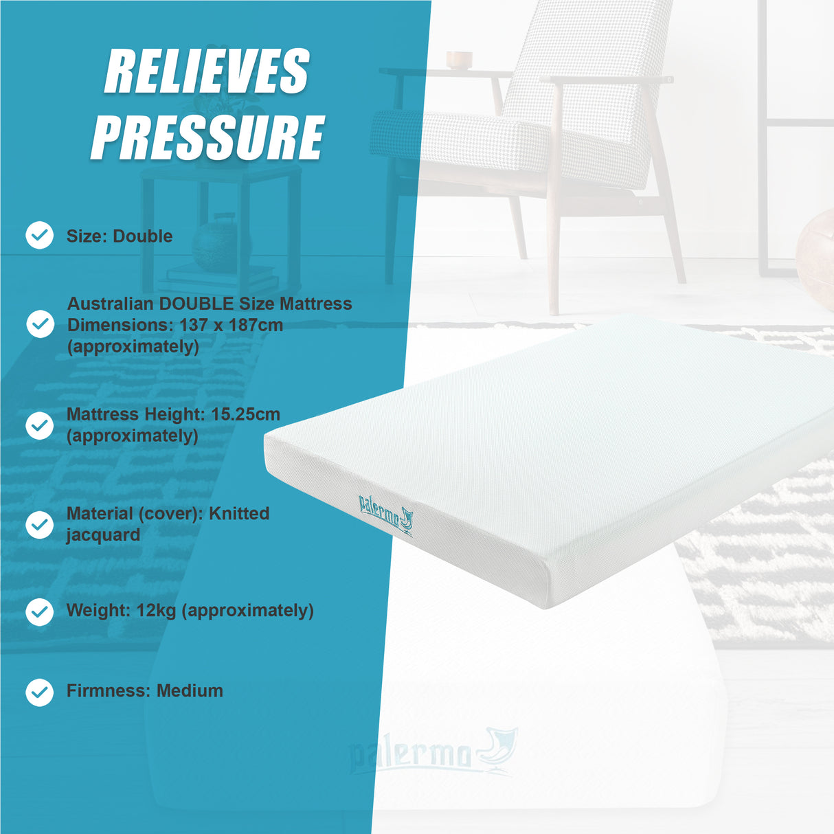 Double Green Tea Memory Foam Mattress &ndash; Cooling Comfort with CertiPUR-US&reg; Certified Foam