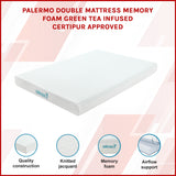 Double Green Tea Memory Foam Mattress &ndash; Cooling Comfort with CertiPUR-US&reg; Certified Foam - Side View