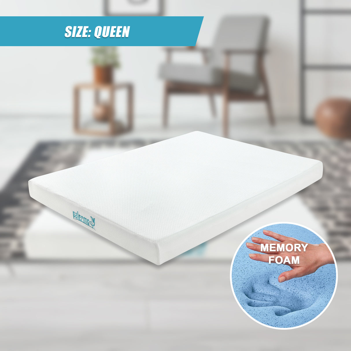 Queen Green Tea Memory Foam Mattress &ndash; Cooling Comfort with CertiPUR-US&reg; Certified Foam