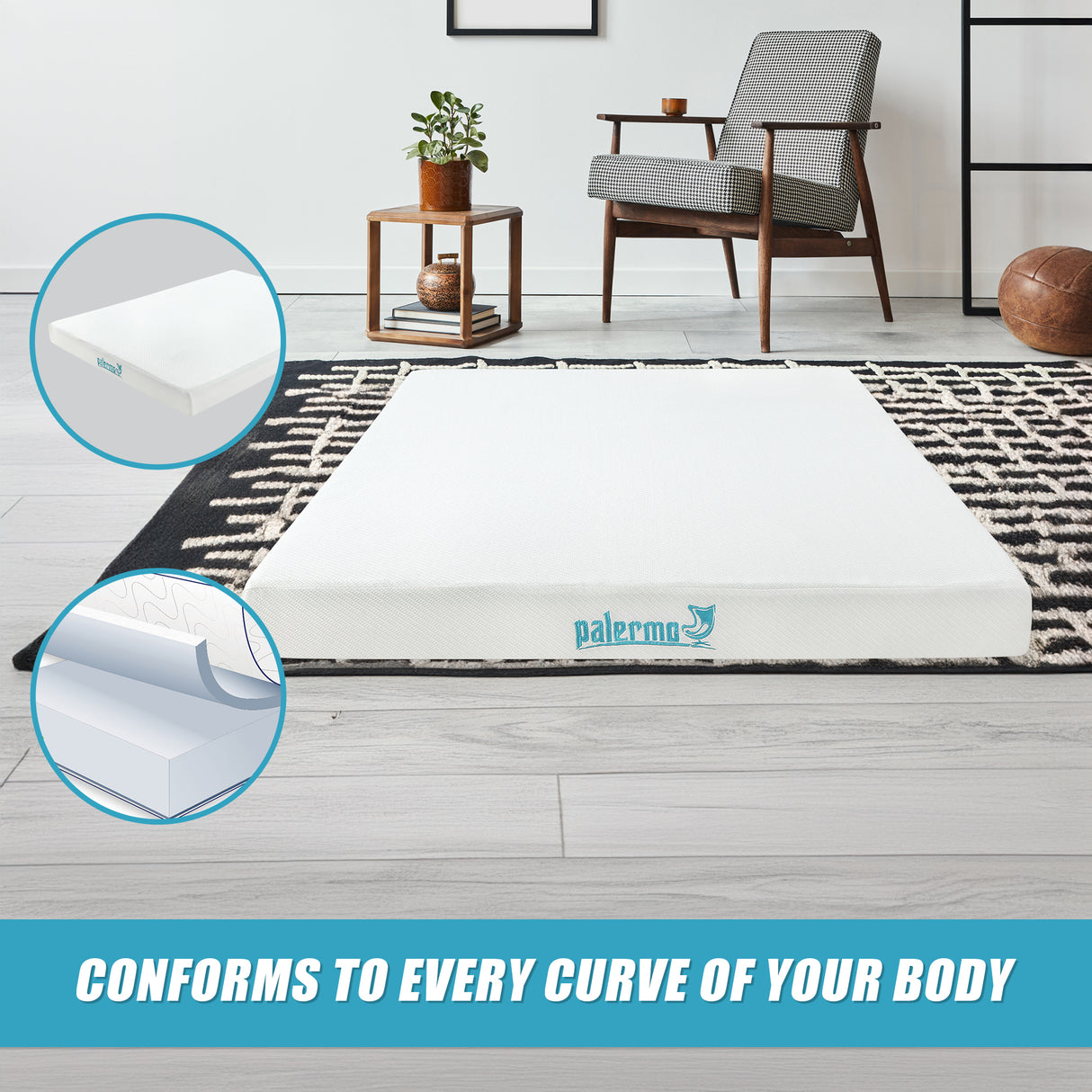 King Green Tea Memory Foam Mattress &ndash; Cooling Comfort with CertiPUR-US&reg; Certified Foam